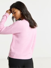 Simply Be Pink V-Neck Jumper - Image 2 of 4