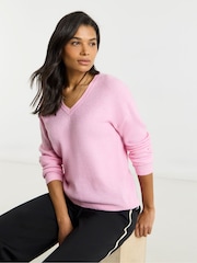 Simply Be Pink V-Neck Jumper - Image 3 of 4