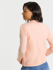 Simply Be Pink Button Through Collar Cardigan - Image 2 of 4