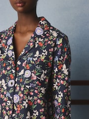 Cath Kidston Navy Butterfly Print Button Through Pyjamas - Image 2 of 8