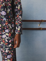 Cath Kidston Navy Butterfly Print Button Through Pyjamas - Image 3 of 8