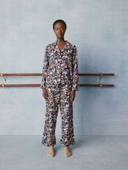Cath Kidston Navy Butterfly Print Button Through Pyjamas - Image 4 of 8