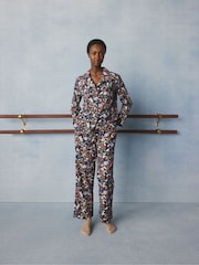Cath Kidston Navy Butterfly Print Button Through Pyjamas - Image 5 of 8
