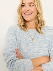 Buy FatFace Barley Blue Twist Knitted Crew Neck Jumper from Next United ...