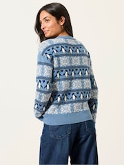 FatFace Blue Penguin Knitted Jumper - Image 2 of 6