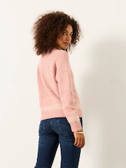 FatFace Pink Tree Graphic Crew Neck Christmas Jumper - Image 2 of 6