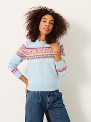 FatFace Fable Fairisle Crew Neck Christmas Jumper - صورة 1 من 5