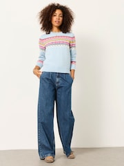 FatFace Fable Fairisle Crew Neck Christmas Jumper - صورة 3 من 5