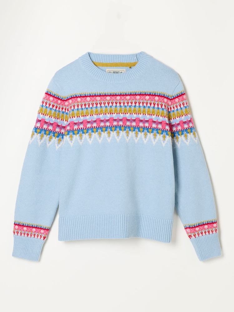 FatFace Fable Fairisle Crew Neck Christmas Jumper - صورة 5 من 5