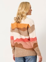 FatFace Natural Landscape Scene Knitted Crew Jumper - Image 2 of 6