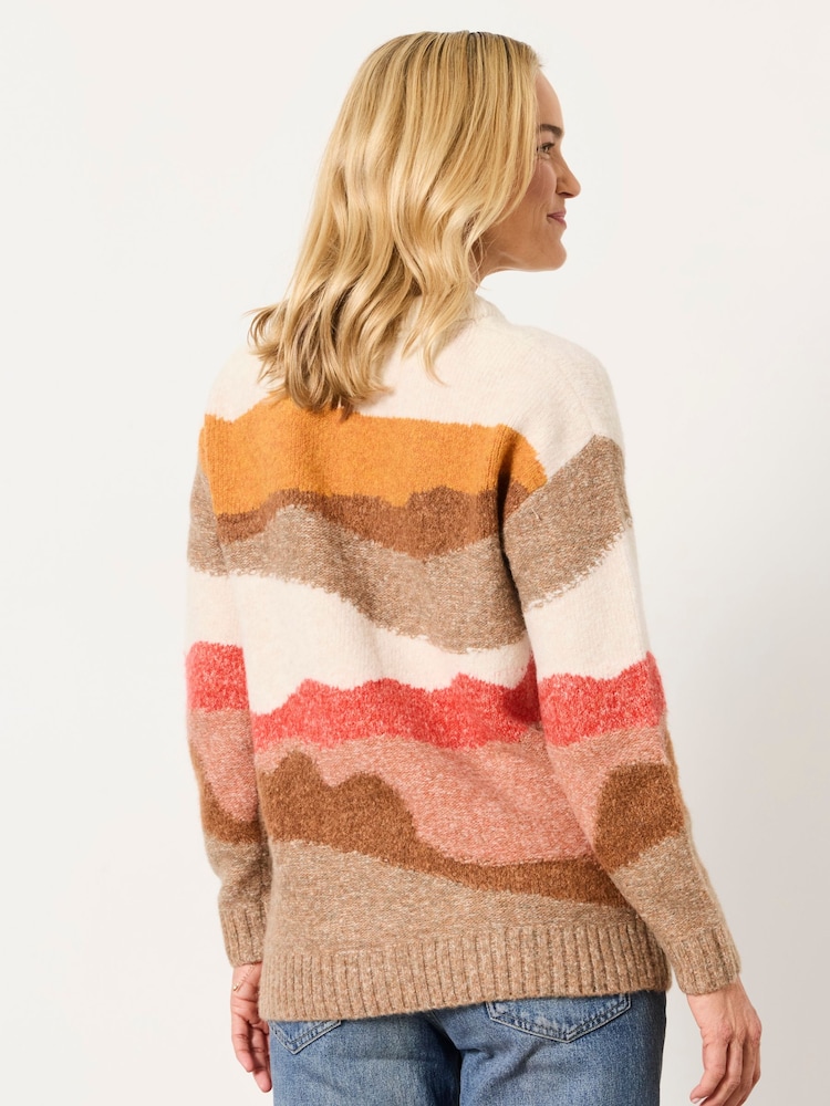 FatFace Natural Landscape Scene Knitted Crew Jumper - Image 2 of 6 FatFace Natural Landscape Scene Knitted Crew Jumper - Image 2 of 6