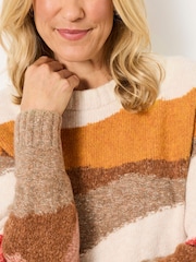 FatFace Natural Landscape Scene Knitted Crew Jumper - Image 3 of 6