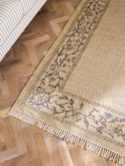 Laura Ashley Natural Floral Border Rug - Image 2 of 5