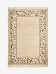 Laura Ashley Natural Floral Border Rug - Image 5 of 5
