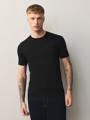 Red/Grey/Black Muscle Fit Essential T-Shirts 3 Pack - Image 3 of 9