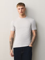 Red/Grey/Black Muscle Fit Essential T-Shirts 3 Pack - Image 4 of 9