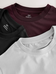 Red/Grey/Black Muscle Fit Essential T-Shirts 3 Pack - Image 9 of 9