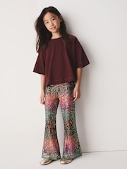Lyserød/Blå Ombre - Sequin Kickflare Trousers (3-16yrs) - Billede 3 af 8