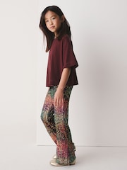 Lyserød/Blå Ombre - Sequin Kickflare Trousers (3-16yrs) - Billede 4 af 8