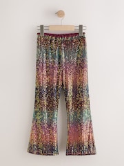 Lyserød/Blå Ombre - Sequin Kickflare Trousers (3-16yrs) - Billede 5 af 8