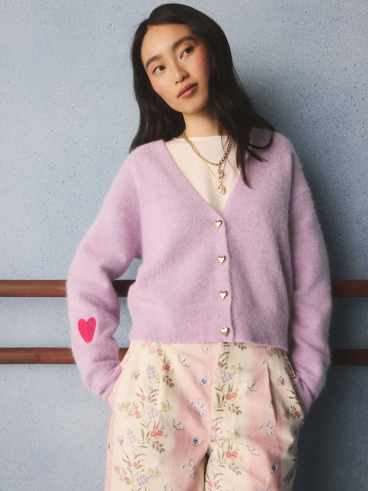 Cath Kidston Lilac Purple Cardigan - Image 1 of 8 Cath Kidston Lilac Purple Cardigan - Image 1 of 8