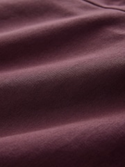 Burgundy Red Jersey Side Stripe Jort Shorts - Image 6 of 8