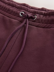 Burgundy Red Jersey Side Stripe Jort Shorts - Image 8 of 8