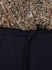 Friends Like These Gold Sequin 2 in 1 Jumpsuit - Image 5 of 5