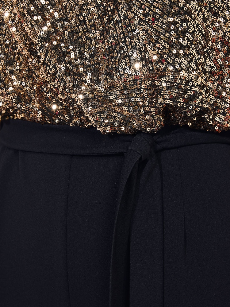 Friends Like These Gold Sequin 2 in 1 Jumpsuit - Image 5 of 5