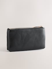 Black/Grey Zip Close Purse - Image 2 of 5