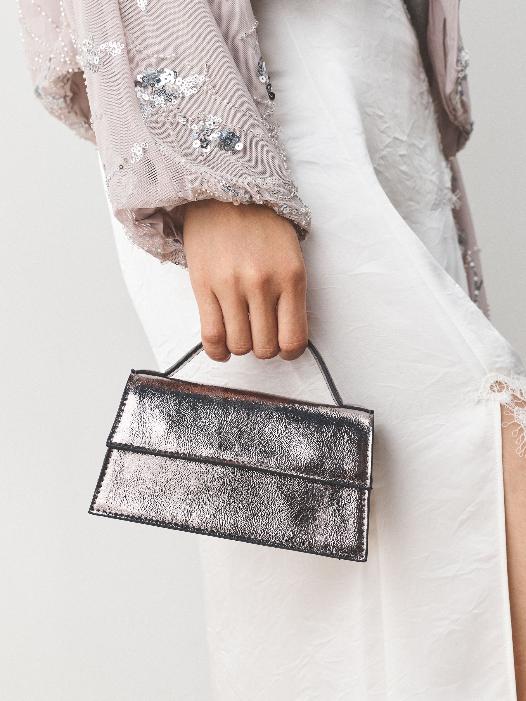 Carry Case Handbag シルバー ミニバッグ H04463s.jpg