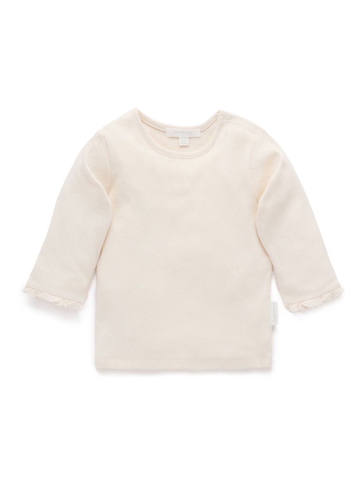 Purebaby Pointelle Rib Layering Top - תמונה 1 מתוך 4 Purebaby Pointelle Rib Layering Top - תמונה 1 מתוך 4