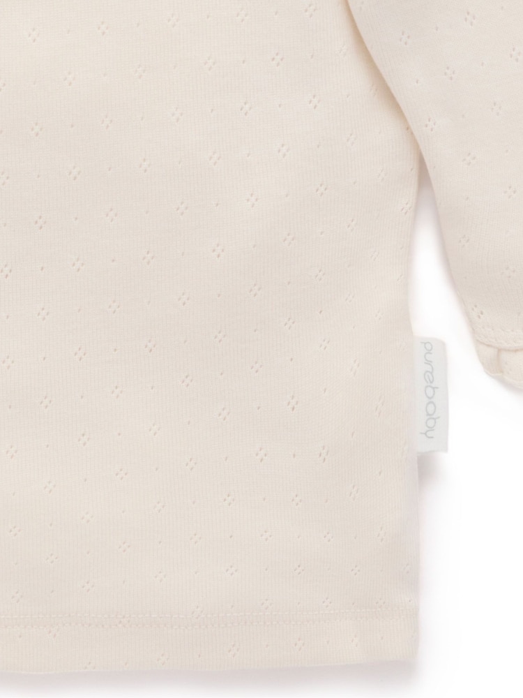 Purebaby Pointelle Rib Layering Top - תמונה 4 מתוך 4 Purebaby Pointelle Rib Layering Top - תמונה 4 מתוך 4
