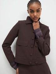 River Island Purple Premium Faux Suede Overshirt - Image 3 of 4