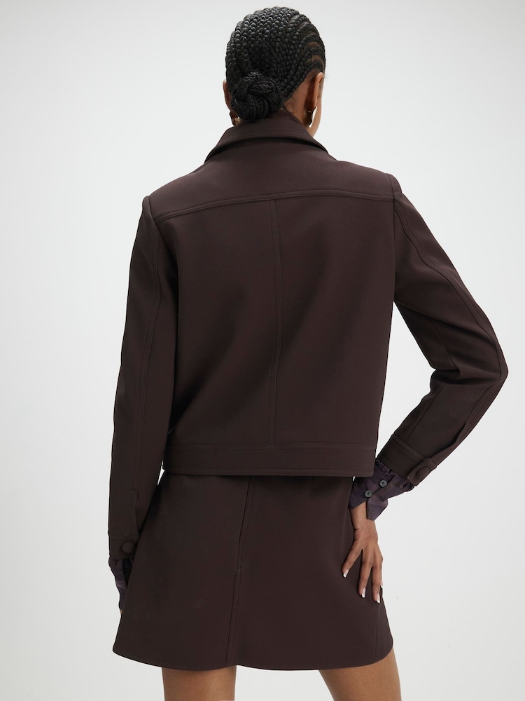 River Island Purple Premium Faux Suede Overshirt - Image 4 of 4