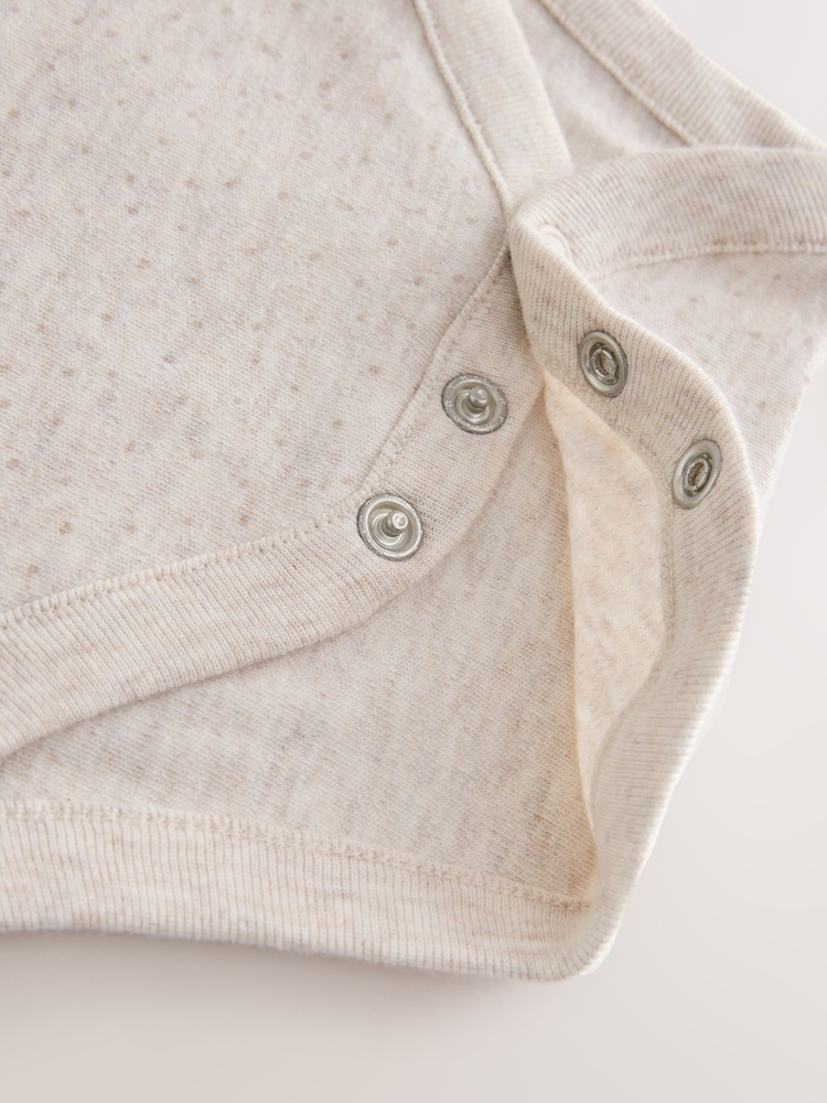 Neutral Bunny Long Sleeve Baby Bodysuits 5 Pack - Image 11 of 11