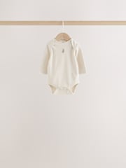 Neutral Bunny Long Sleeve Baby Bodysuits 5 Pack - Image 2 of 11