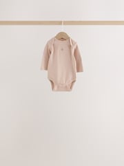 Neutral Bunny Long Sleeve Baby Bodysuits 5 Pack - Image 4 of 11