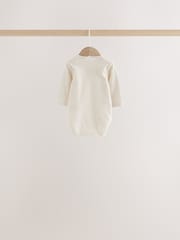 Neutral Bunny Long Sleeve Baby Bodysuits 5 Pack - Image 8 of 11