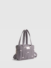 River Island Black Gingham Bow Holdall - Image 3 of 5