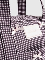 River Island Black Gingham Bow Holdall - Image 5 of 5