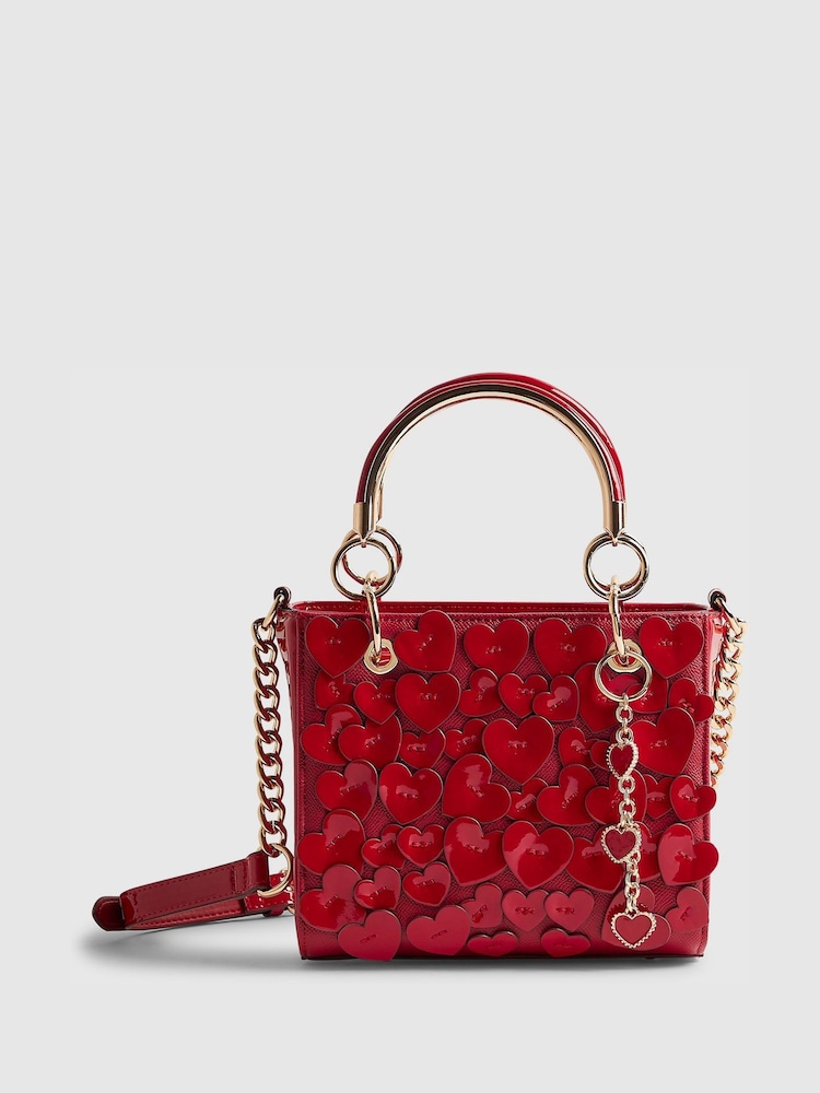 River Island Red 3D Heart Tote Bag - Image 2 of 5