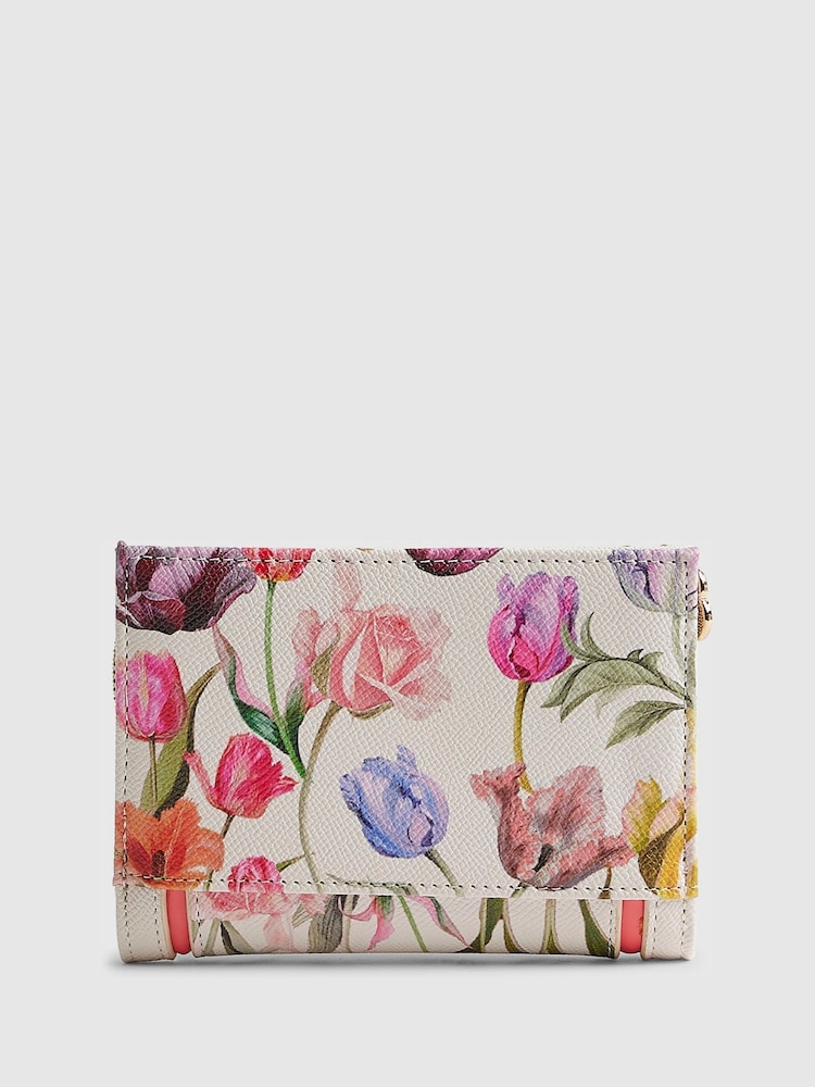 River Island Cream Floral Print Foldout Purse - Image 2 of 5