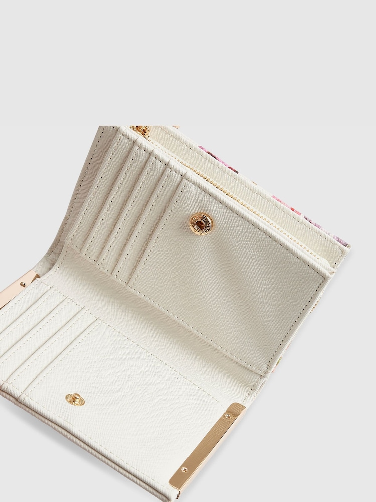River Island Cream Floral Print Foldout Purse - Image 5 of 5