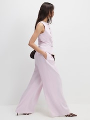 River Island Pink Tailored Wide Leg Trousers - Image 1 of 4