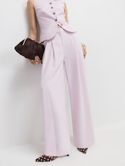River Island Pink Tailored Wide Leg Trousers - Image 3 of 4
