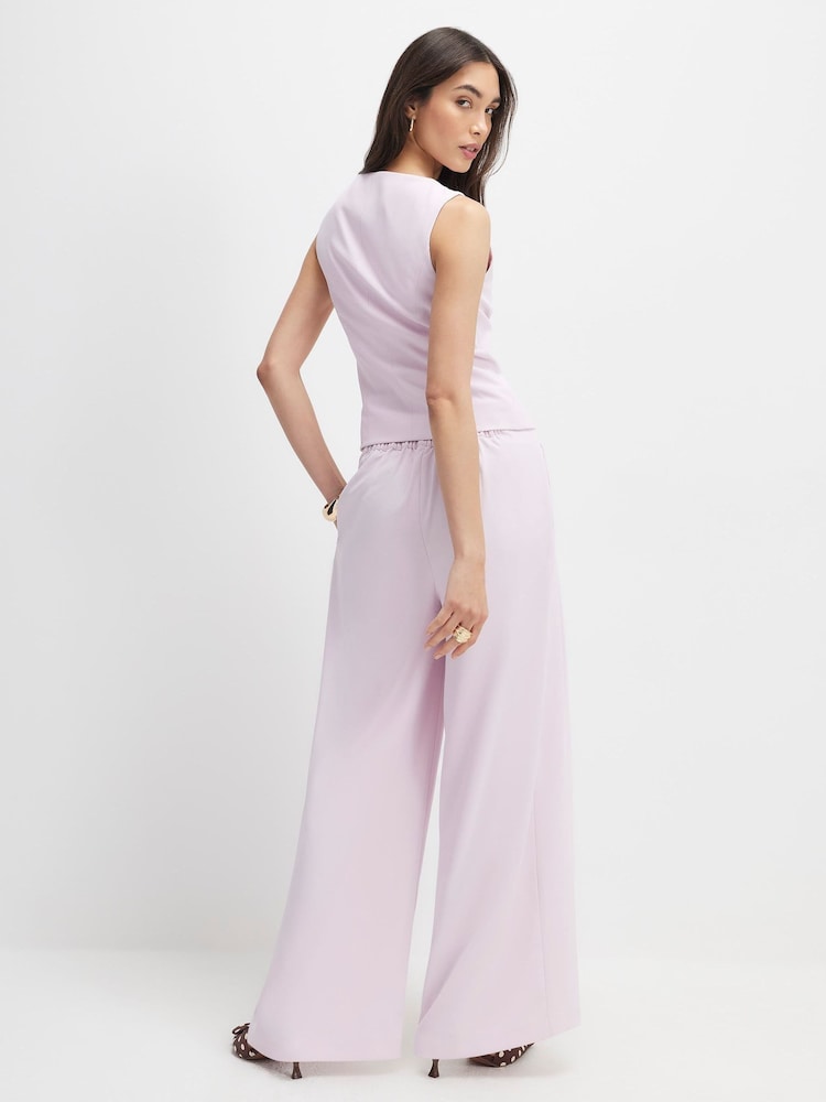 River Island Pink Tailored Wide Leg Trousers - Image 4 of 4 River Island Pink Tailored Wide Leg Trousers - Image 4 of 4
