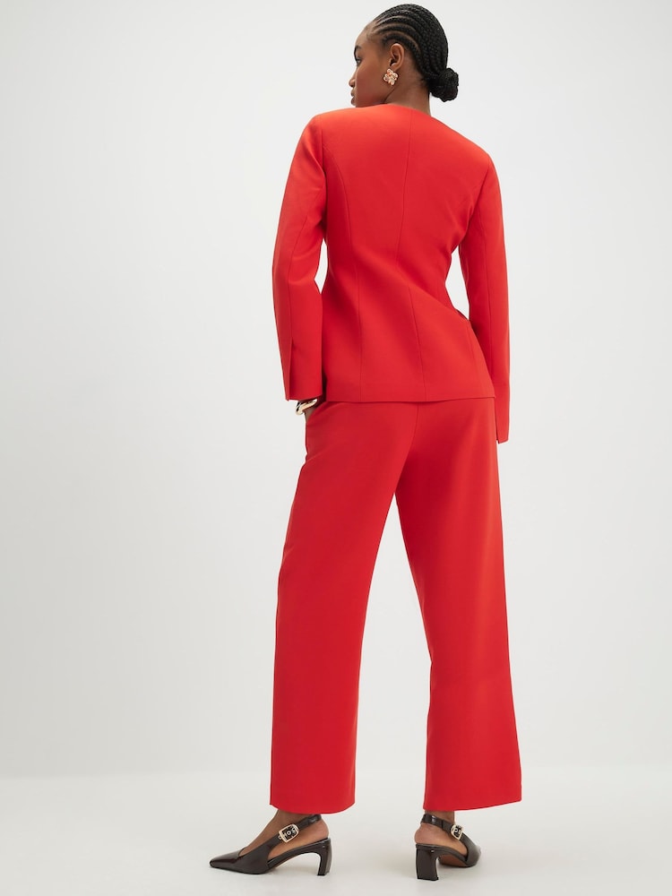 River Island מכנסיים בגזרה צרה מחויטת עם עיטור תפר - תמונה 2 מתוך 4