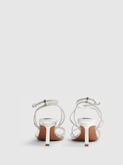 River Island Silver Heatseal Strappy Heeled Sandals - Image 4 of 6
