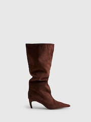 River Island Brown High Leg Heeled Boots - Image 2 of 6